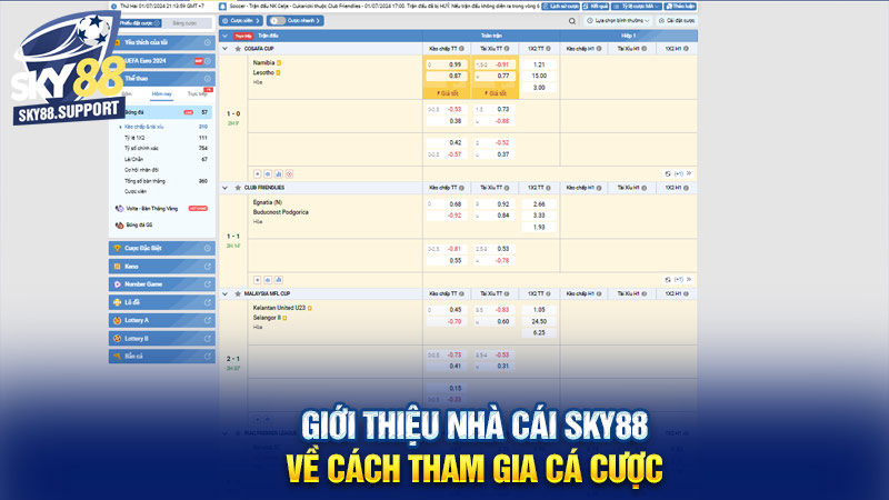 Giới thiệu nhà cái Sky88 về cách tham gia cá cược