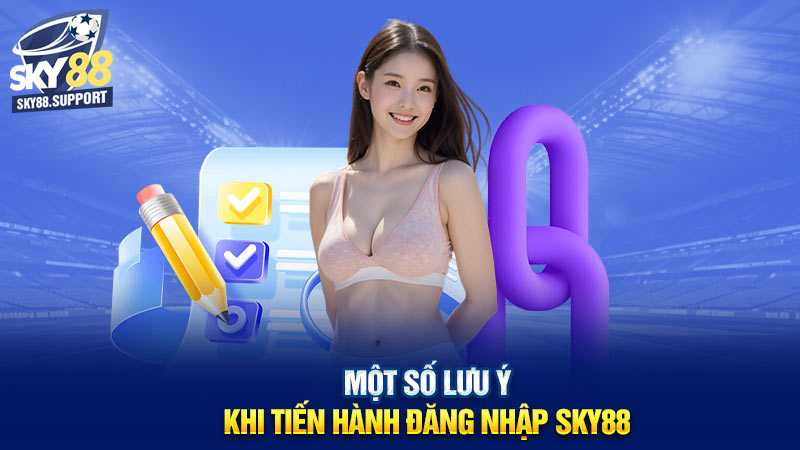 Một số lưu ý khi tiến hành đăng nhập Sky88